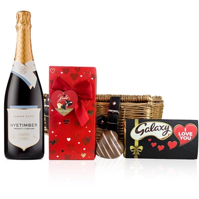 Nyetimber Classic Cuvee 75cl And Chocolate Love You hamper